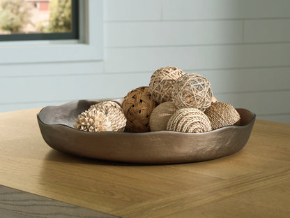 Wallmen Champagne Gold Finish Tray - A2000817