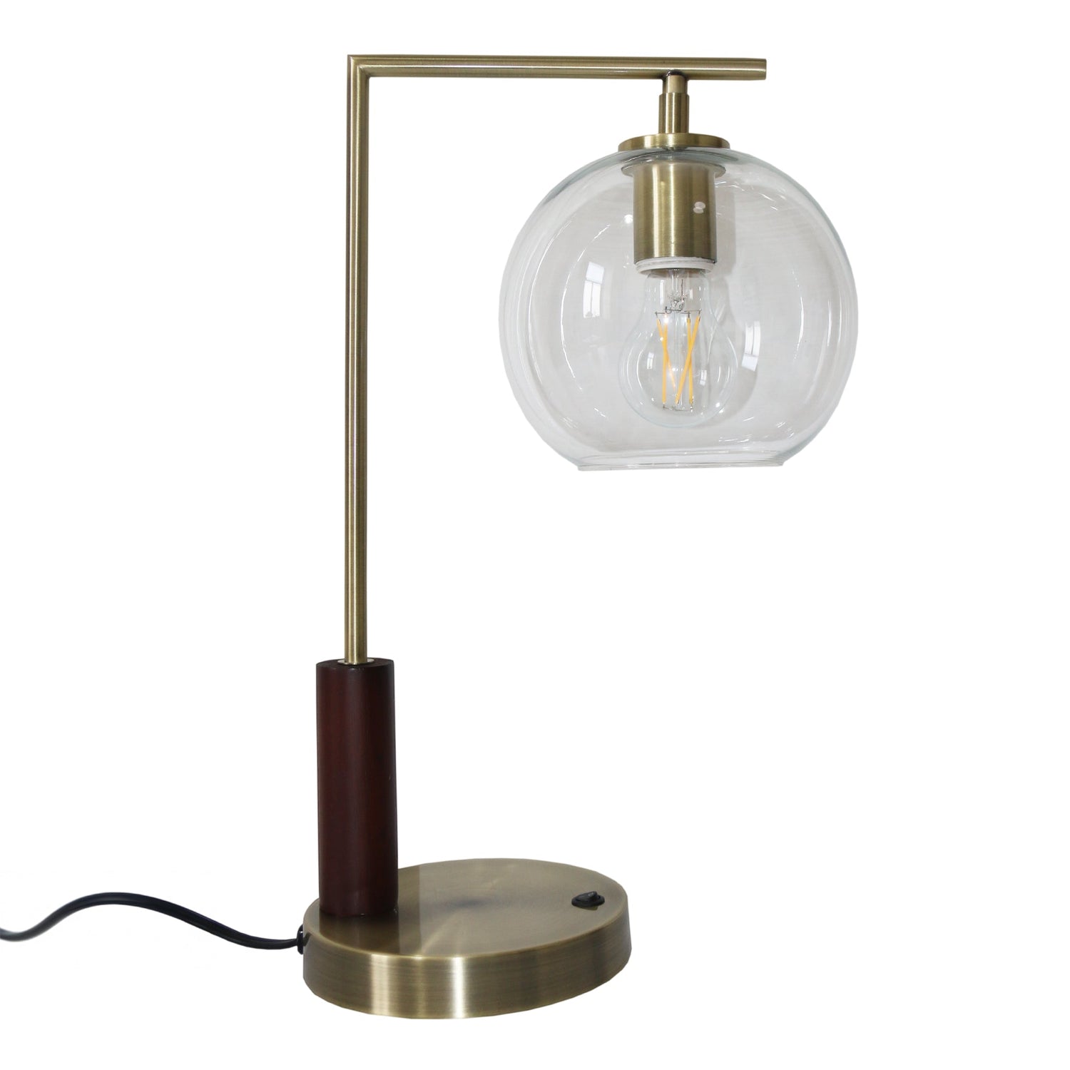 Wander Right Angle Glass Table Lamp - Bronze - TBL04202401