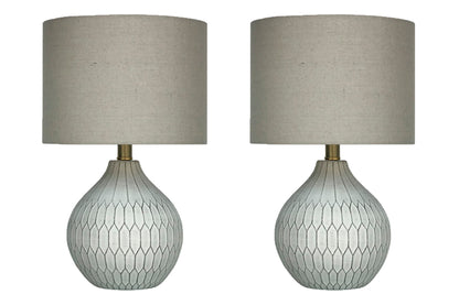 Wardmont 2-Piece Table Lamp Set in White - PKG010511