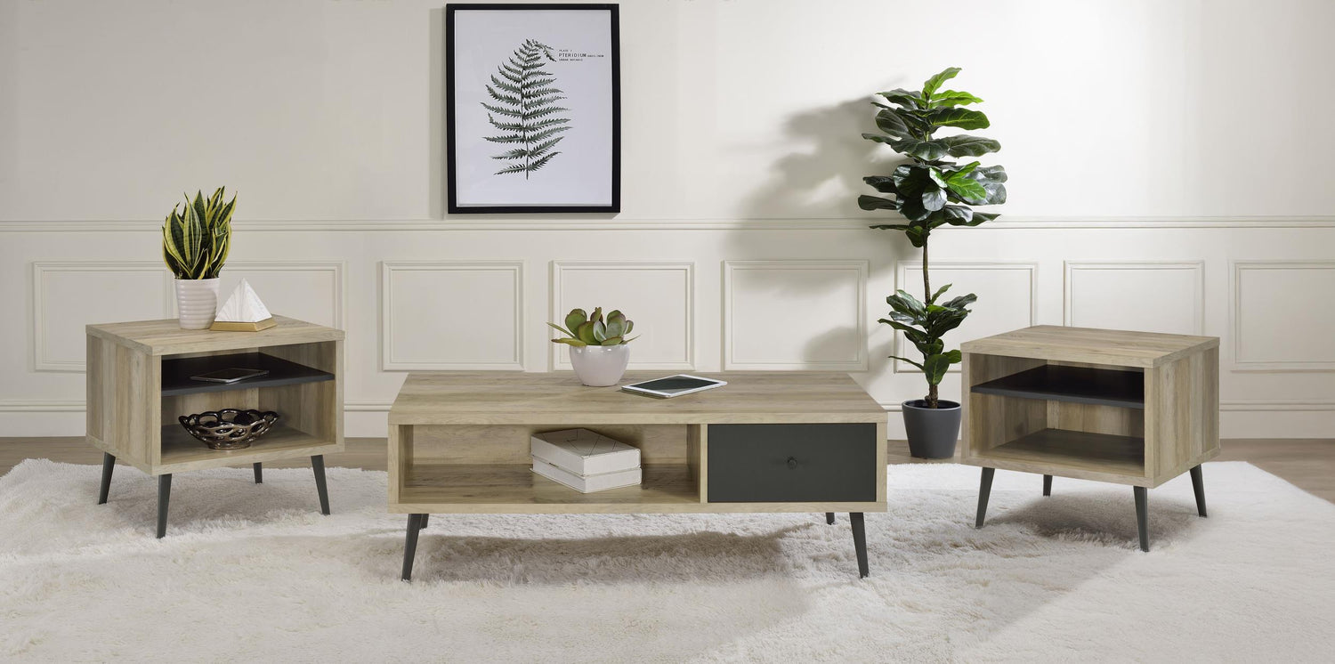 Welsh 3-piece Coffee and End Table Set Distressed Pine - 701038-S3