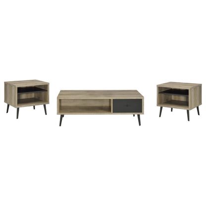 Welsh 3-piece Coffee and End Table Set Distressed Pine - 701038-S3