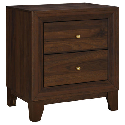 Welsley 2-drawer Nightstand Bedside Table Walnut - 223442
