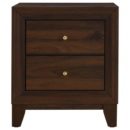 Welsley 2-drawer Nightstand Bedside Table Walnut - 223442