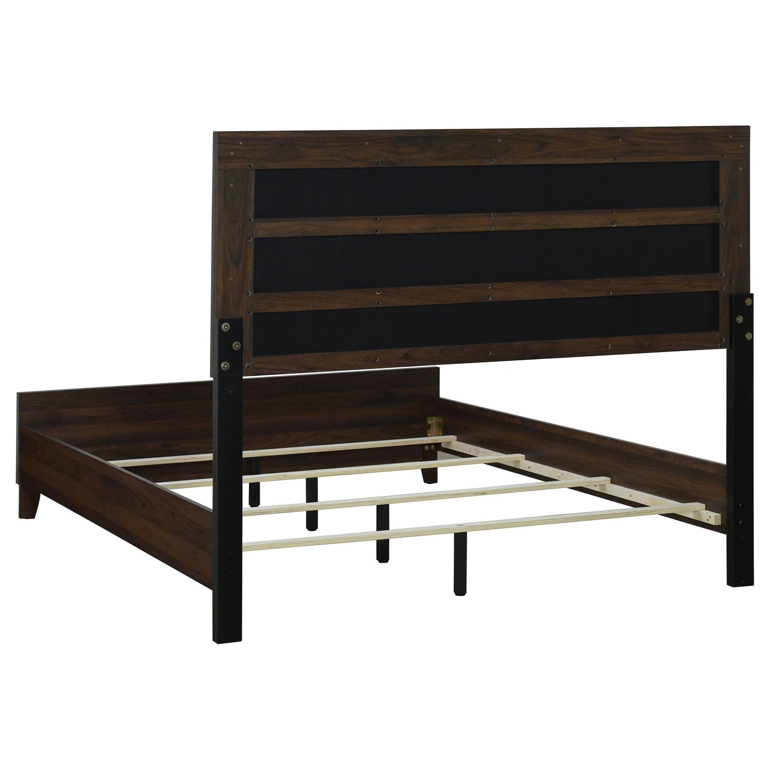 Welsley 50-inch Upholstered California King Bed Walnut - 223441KW