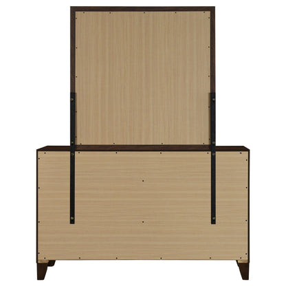 Welsley 6-drawer Dresser and Mirror Walnut - 223443M