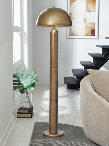 Wendfield Antique Gold Finish Floor Lamp - L208511