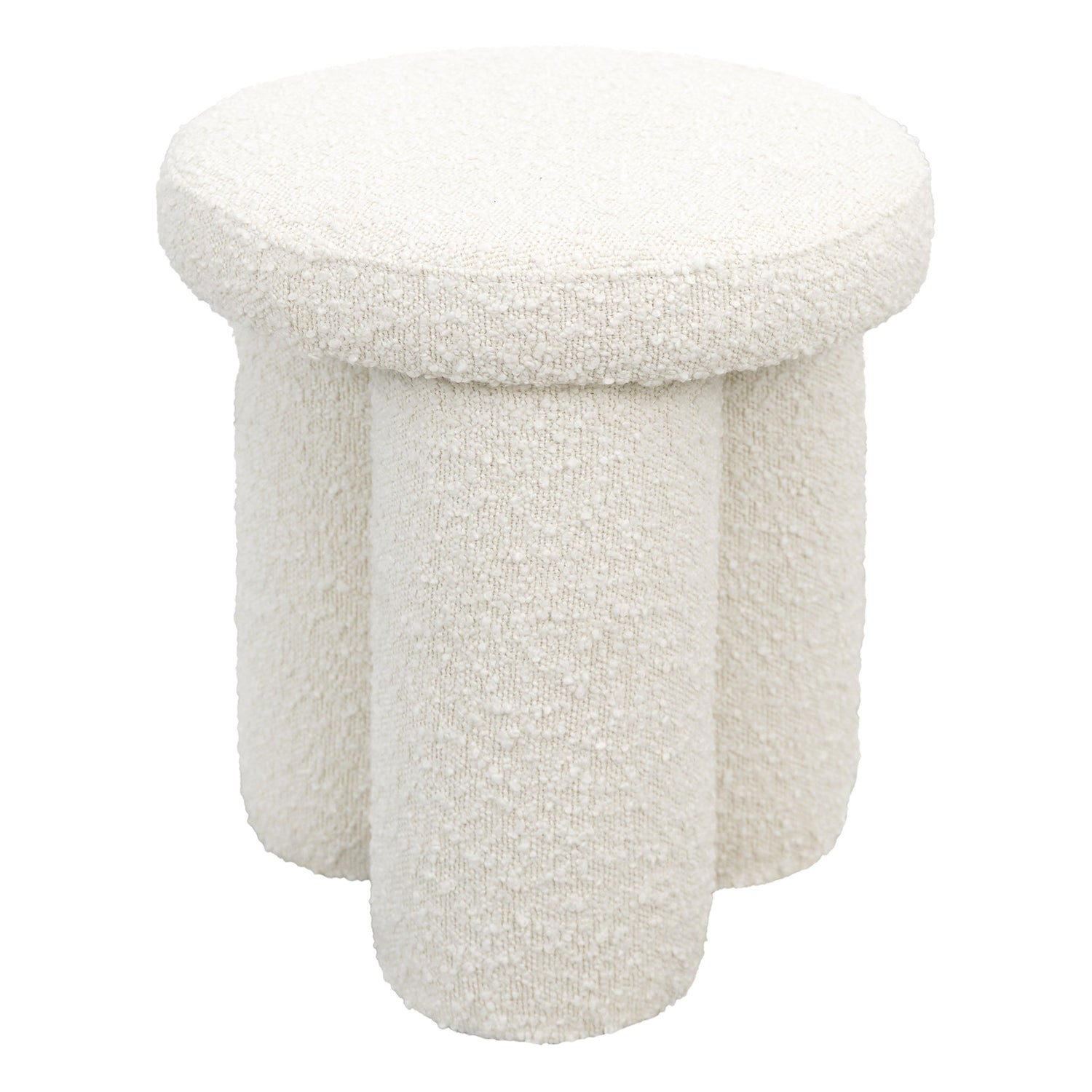 Wesley Ivory Boucle Stool - STL00501301