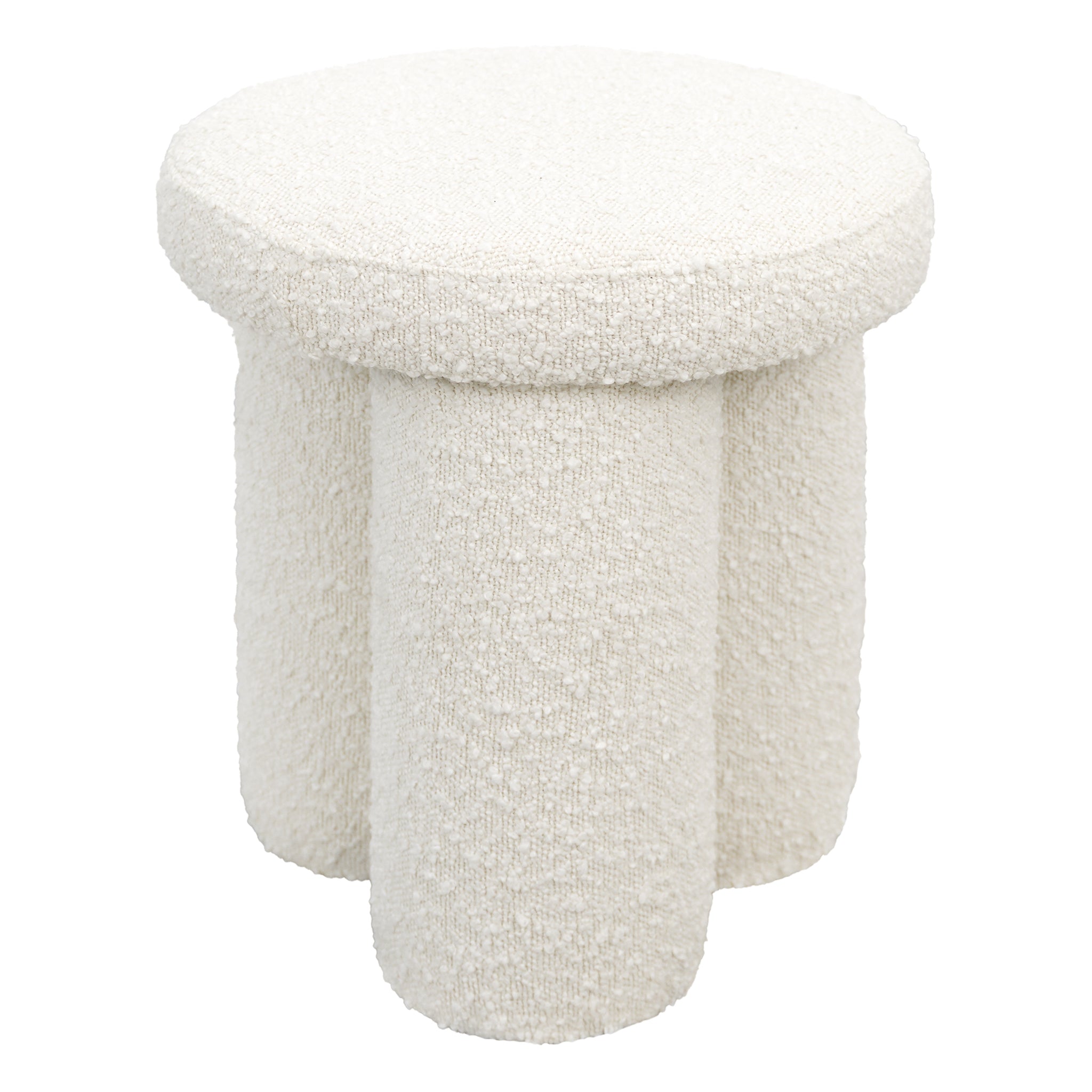 Wesley Ivory Boucle Stool - STL00501301