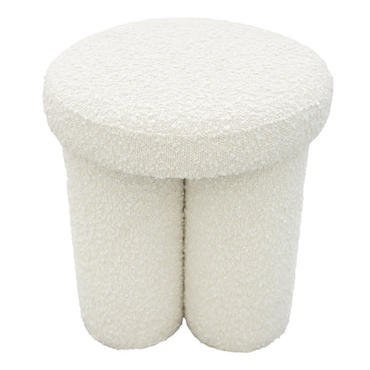 Wesley Ivory Boucle Stool - STL00501301