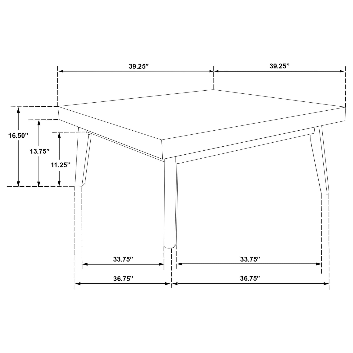Westerly 3-piece Square Coffee and End Table Set Walnut - 707798-S3
