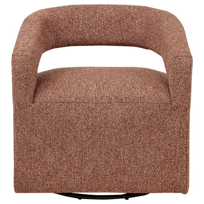 Westhill Boucle Upholstered Swivel Accent Chair Berry - 907539