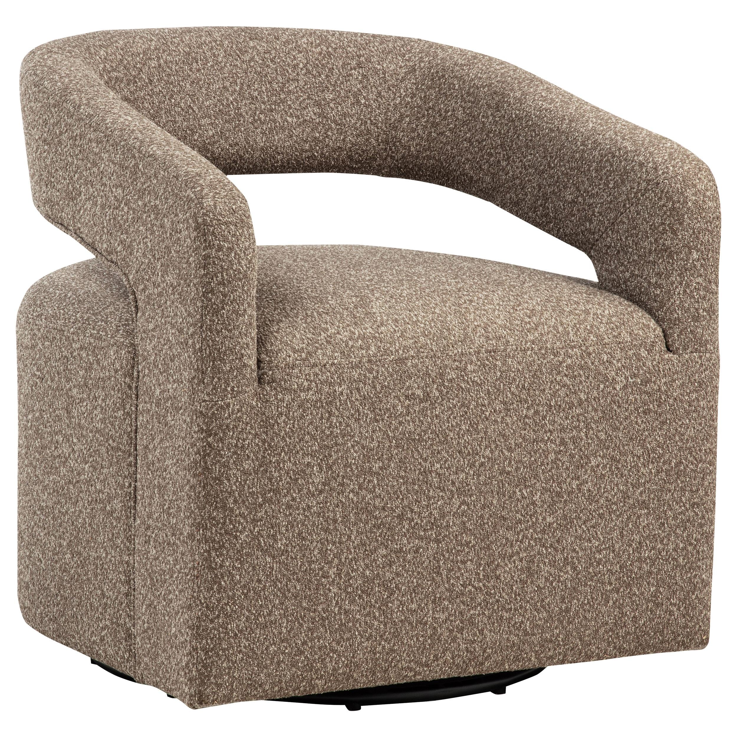 Westhill Boucle Upholstered Swivel Accent Chair Rocky Road - 907538