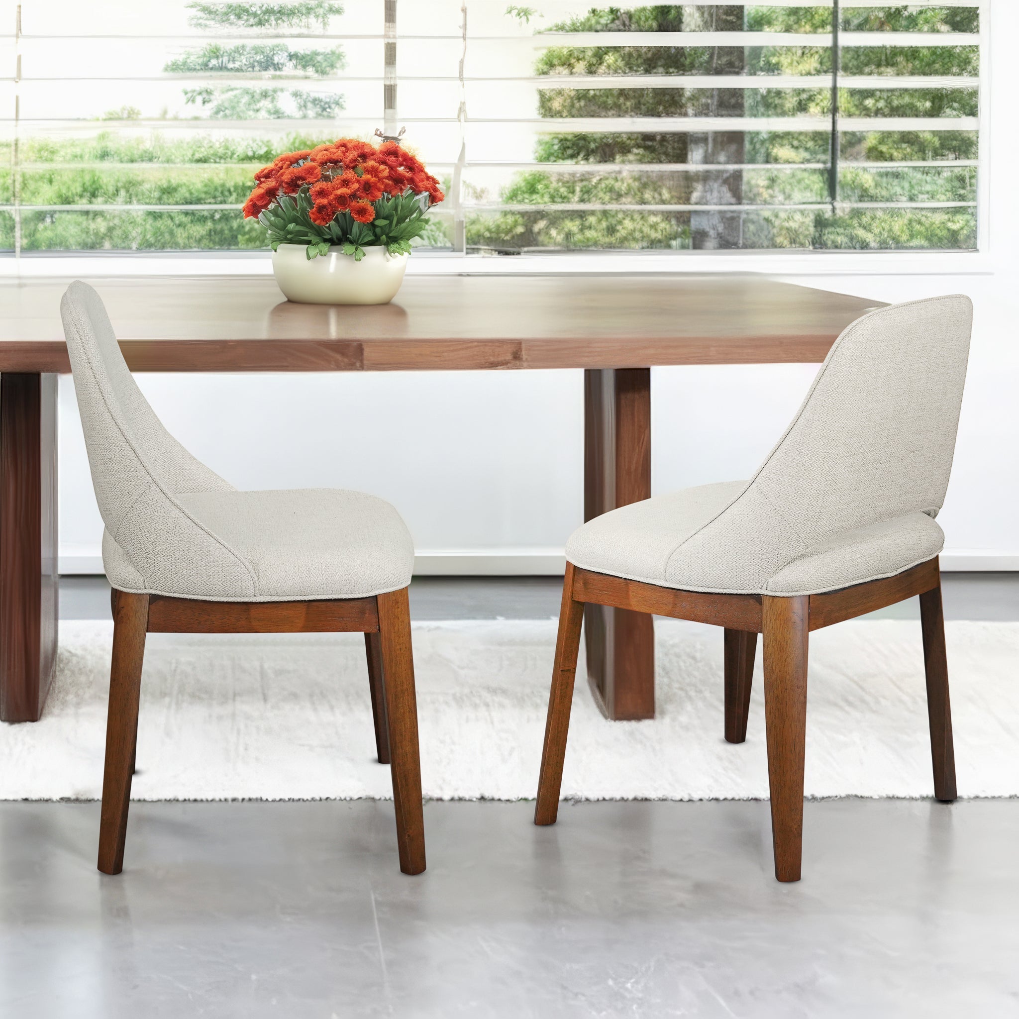 Weston Dining Chair Set of 2 - Beige Linen - DCH00904101