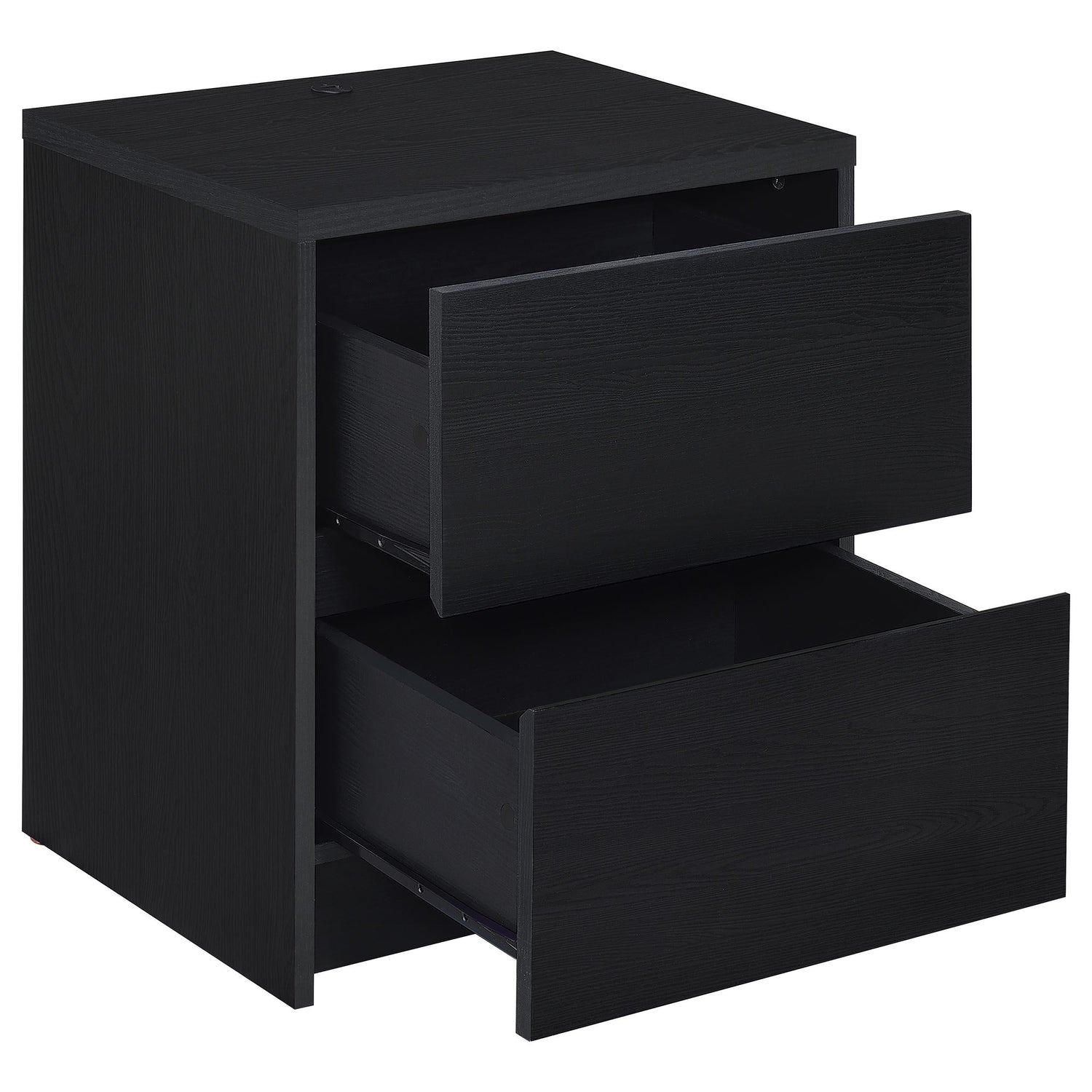 Westpark 2-drawer Nightstand LED Lights and USB Black - 315852