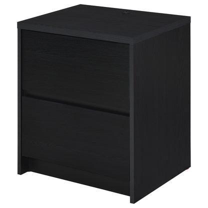 Westpark 2-drawer Nightstand LED Lights and USB Black - 315852