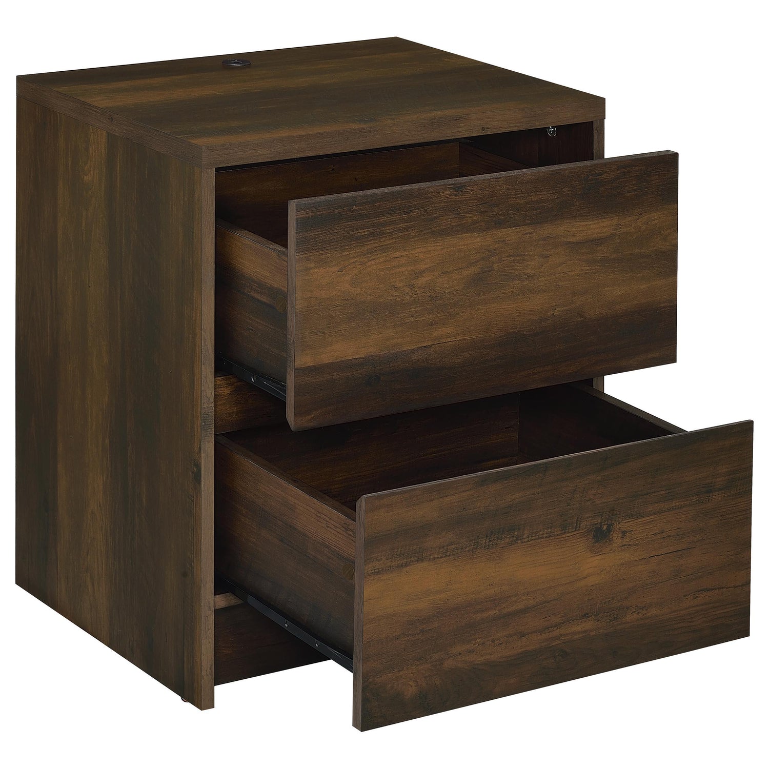 Westpark 2-drawer Nightstand LED Lights and USB Dark Pine - 315882