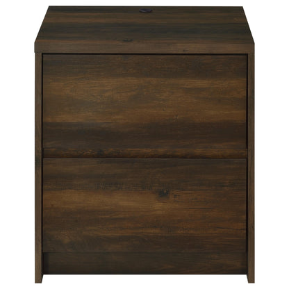 Westpark 2-drawer Nightstand LED Lights and USB Dark Pine - 315882