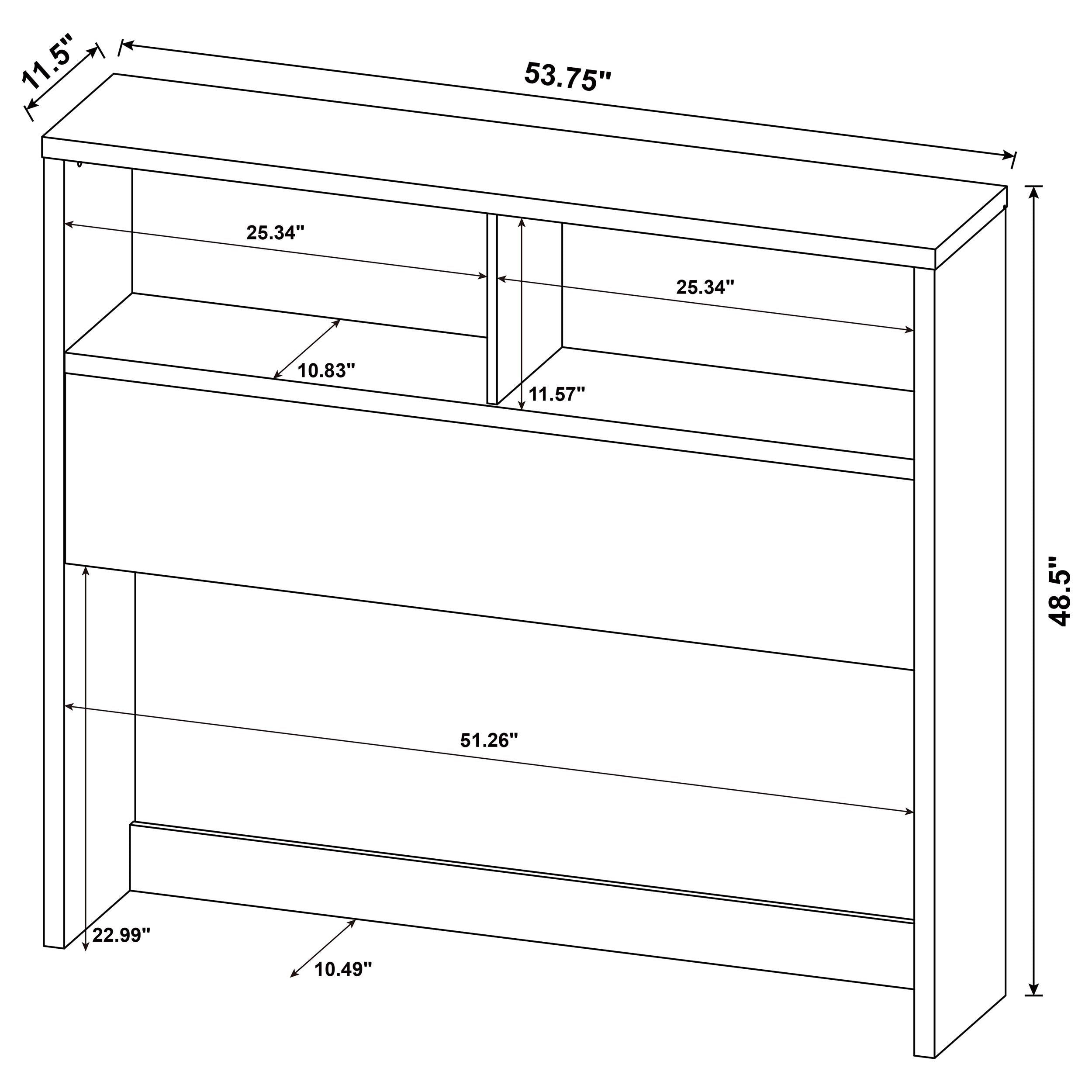 Westpark 3-piece Full Bedroom Set Bookcase Headboard Pine - 315881F-SET