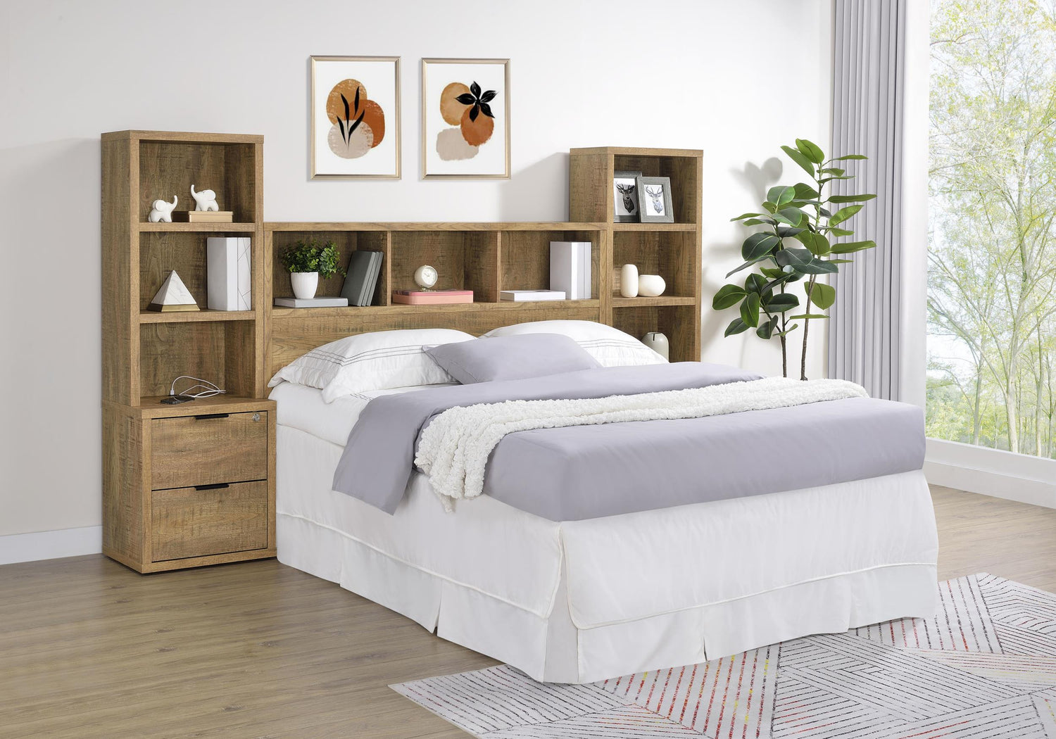 Westpark 3-piece Queen Bedroom Set Bookcase Headboard Mango - 315901Q-SET