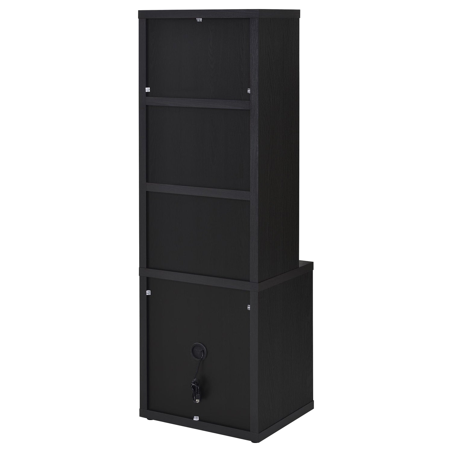 Westpark 3-piece Wall Unit Bookcase Set with USB Black - 802703-S3