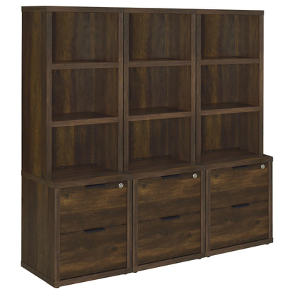 Westpark 3-piece Wall Unit Bookcase Set with USB Dark Pine - 802713-S3