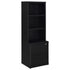 Westpark 3-shelf Bookcase USB and Lockable Drawer Black - 802703