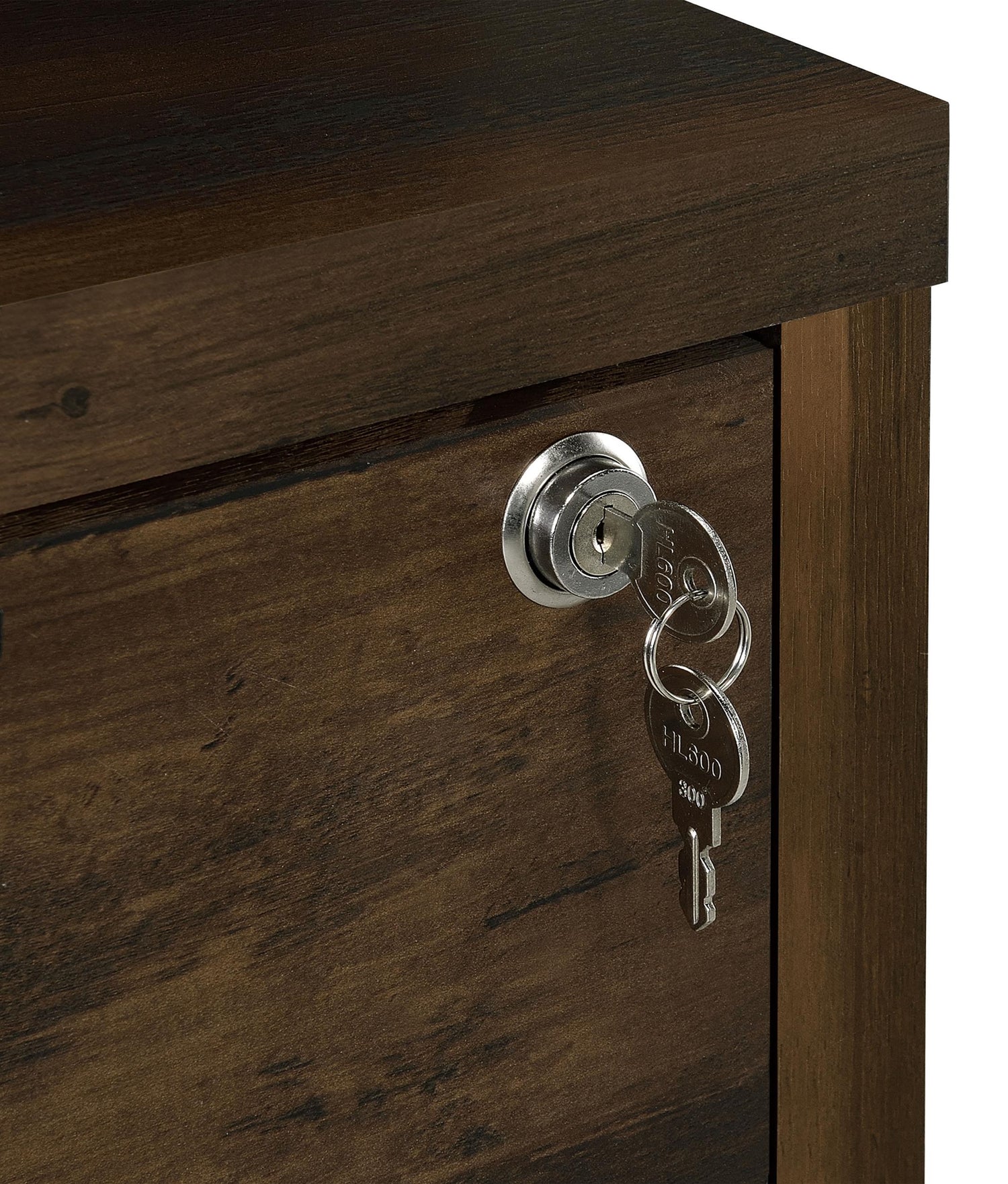 Westpark 3-shelf Bookcase USB and Lockable Drawer Dark Pine - 802713