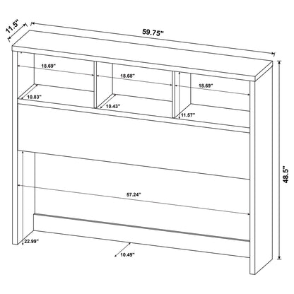 Westpark 49-inch Queen Bookcase Headboard Dark Pine - 315881Q
