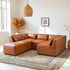 Wexford Cognac Vegan Leather Modular Sofa - MSC00300701