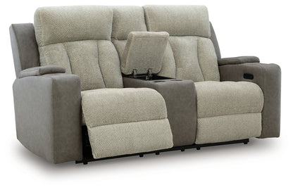 WhipLash Sisal Power Reclining Loveseat with Console - PC6320418