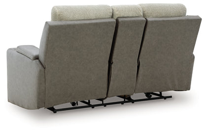 WhipLash Sisal Power Reclining Loveseat with Console - PC6320418
