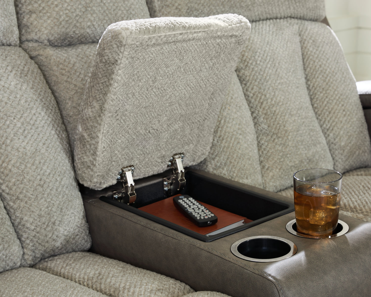 WhipLash Sisal Power Reclining Loveseat with Console - PC6320418