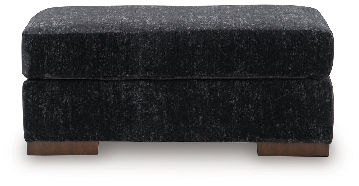 Whitmore Manor Black Pearl Ottoman - 8040414