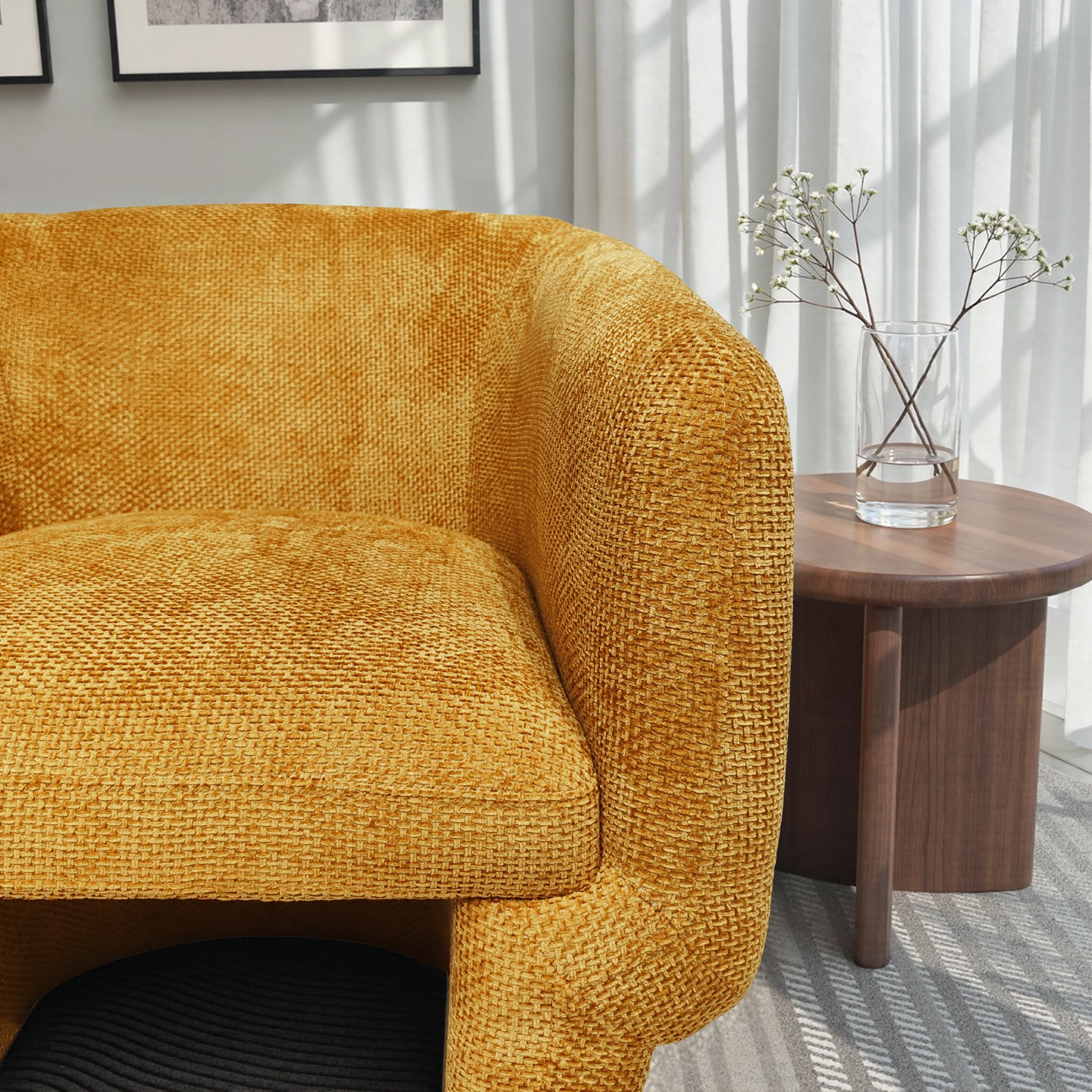 Wichita Gold Chenille Lounge Chair - LCH04503402