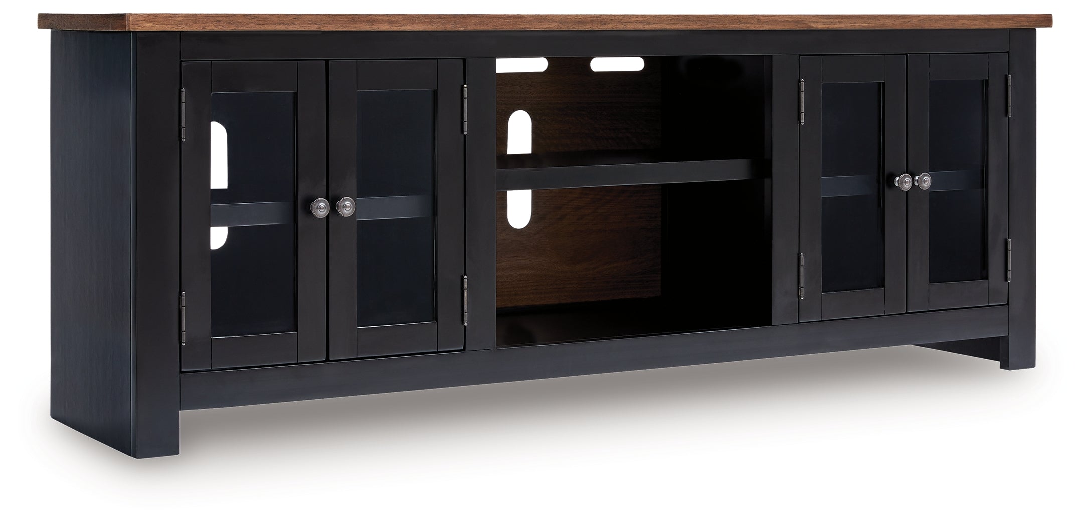 Wildenauer Brown/Black 76" TV Stand - W664-68