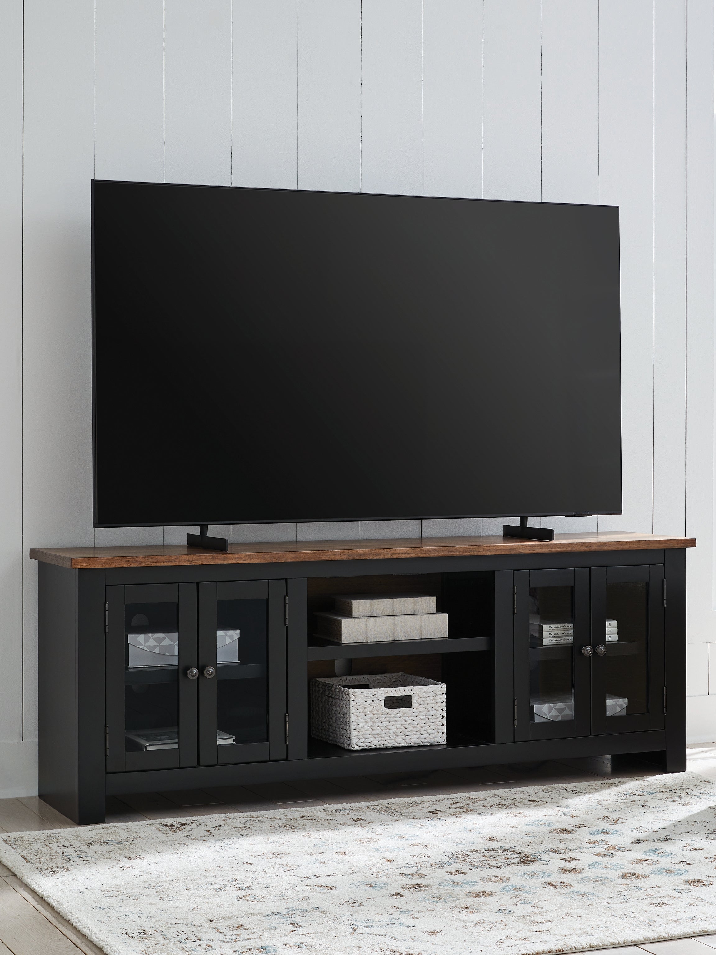 Wildenauer Brown/Black 76" TV Stand - W664-68