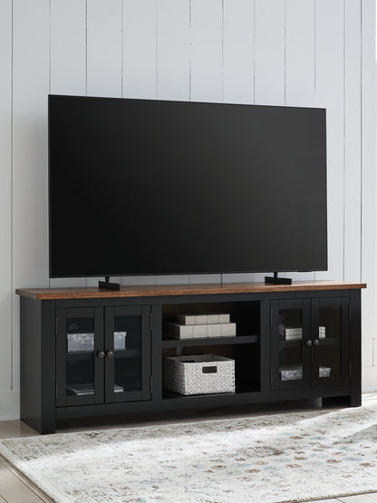 Wildenauer Brown/Black 76" TV Stand - W664-68