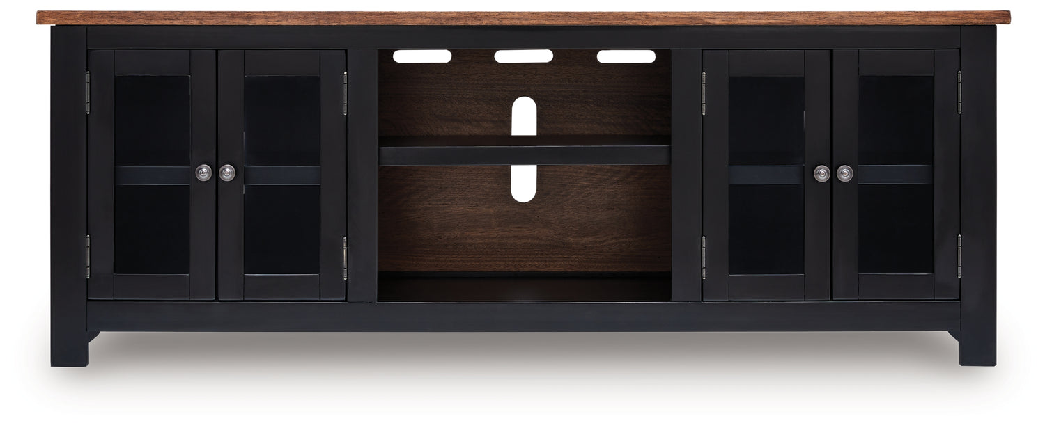 Wildenauer Brown/Black 76" TV Stand - W664-68