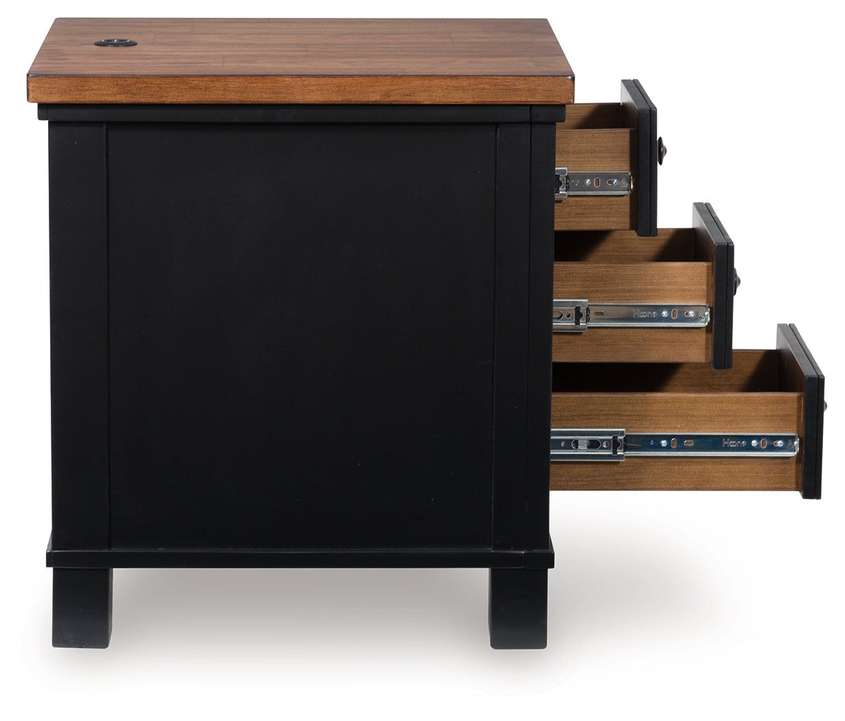 Wildenauer Brown/Black Chairside End Table - T664-7