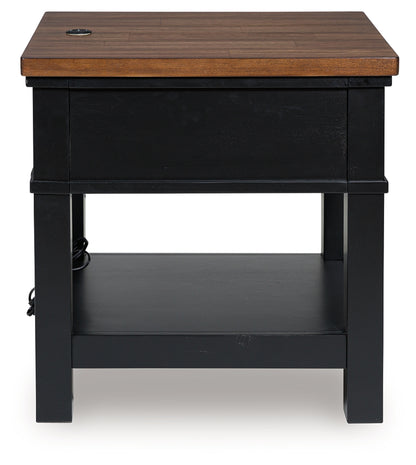 Wildenauer Brown/Black End Table - T664-3