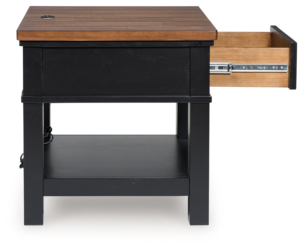 Wildenauer Brown/Black End Table - T664-3