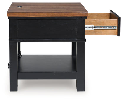 Wildenauer Brown/Black End Table - T664-3