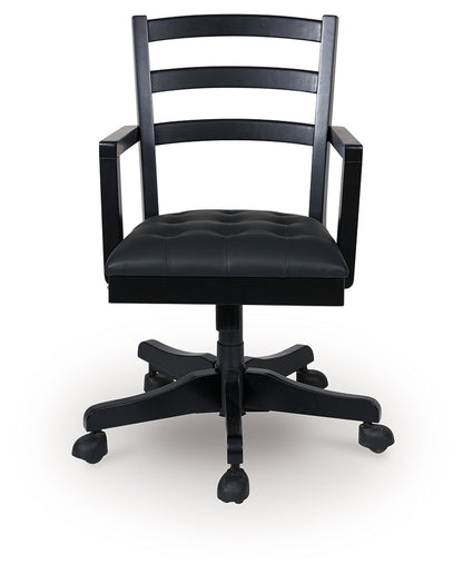 Wildenauer Brown/Black Home Office Desk Chair - H664-01A