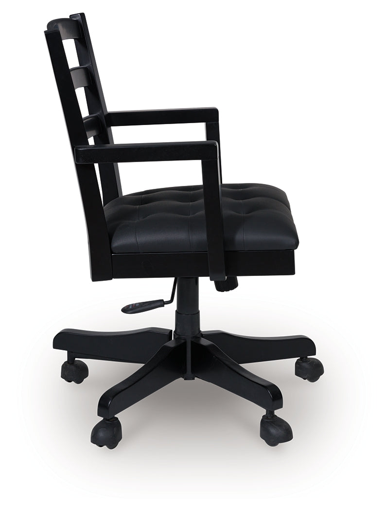 Wildenauer Brown/Black Home Office Desk Chair - H664-01A