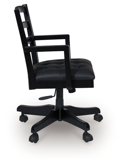 Wildenauer Brown/Black Home Office Desk Chair - H664-01A