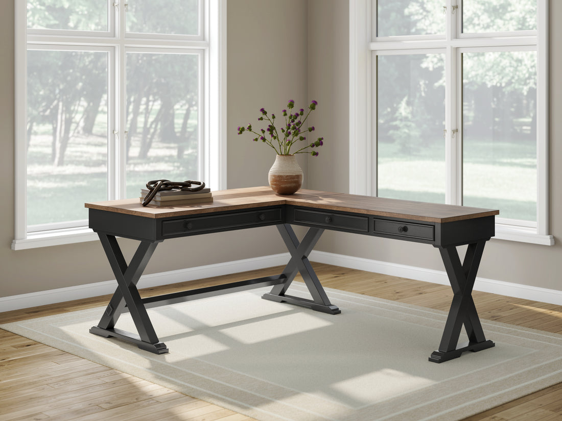 Wildenauer Brown/Black Home Office Desk - H664H2