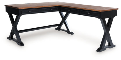 Wildenauer Brown/Black Home Office Desk - H664H2