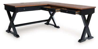 Wildenauer Brown/Black Home Office Desk - H664H2