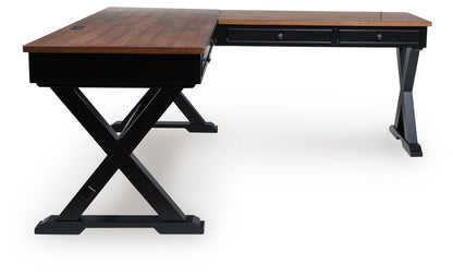 Wildenauer Brown/Black Home Office Desk - H664H2