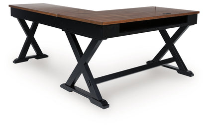 Wildenauer Brown/Black Home Office Desk - H664H2